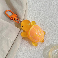 Cute Glow in The Dark Turtle Keychain for Women Girls Backpack Pendant Colorful Tortoise Keyring Student DIY Accessories Gift