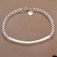 925 Sterling Silver Exquisite Solid Chain Bracelet Fashion Charm Women Men Solid Wedding Cute Simple Models Jewelry