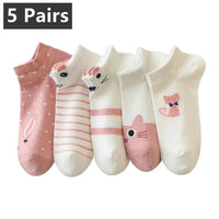 10 Pairs Women Cartoon Patterned Socks Trendy And Fashionable Versatile Socks Lightweight Breathable Comfortable Casual Socks