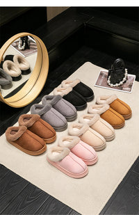 Fashion Women Fluffy Slippers for Autumn and Winter Indoor EVA Thick Sole Anti-Slip and Warm Unisex Slippers for Winter