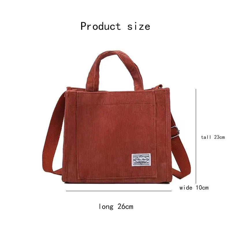 Women's Bag Corduroy New Small Square Bag Trendy Handbag Single Shoulder Diagonal Bag