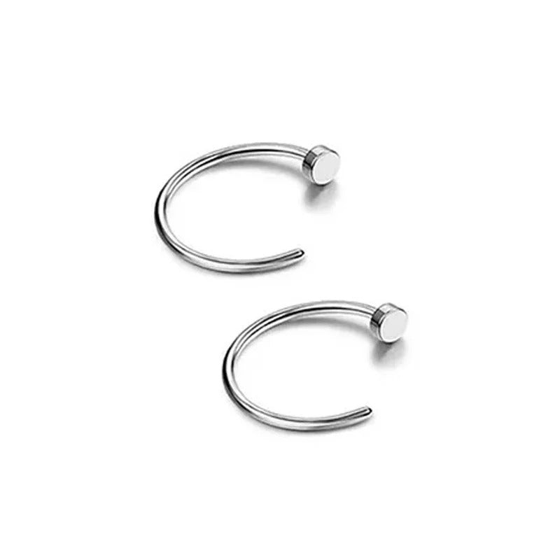 2/10pcs 20G Fake Nose Rings for Women Men,316L Stainless Steel Clip On Lip Rings Labret Ring Nose Piercing Jewelry