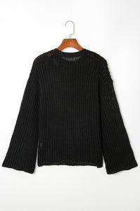 Black Seeing Stars Oversized Sweater