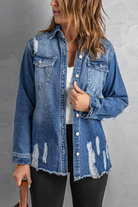 Blank Apparel - Blue Distressed Denim Jacket