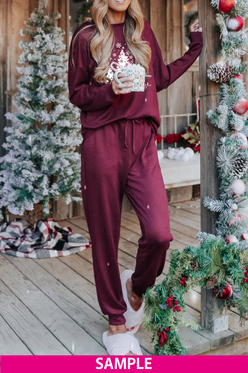 Blank Apparel - Long Sleeve Pullover and Jogger Pants Lounge Set