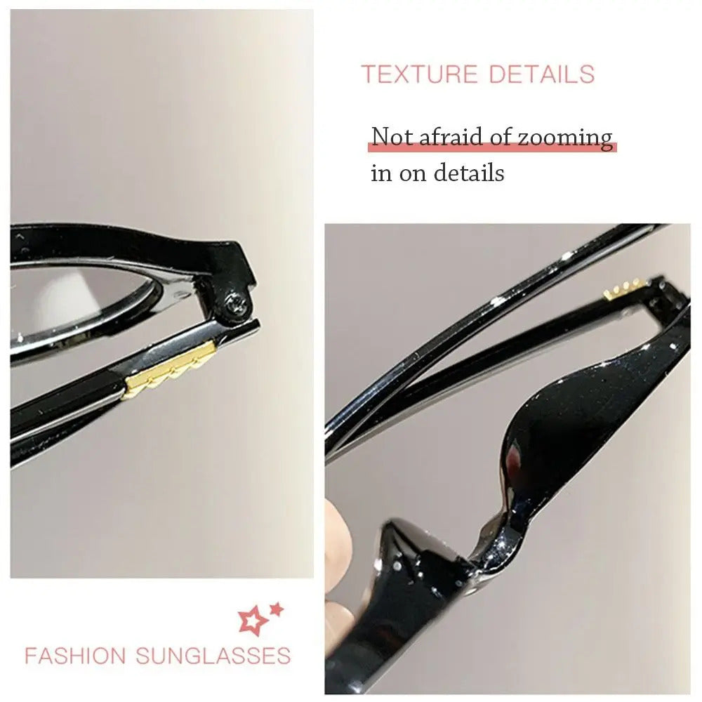 Y2K Retro Oval Frame Glasses Women Female  Sweet Cool Eyewear Trend Reading Computer Anti Blue Light Eyeglasses