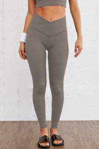 Gray Arched Waist Seamless Active Leggings