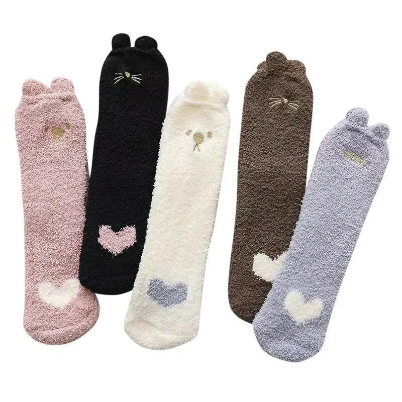 10 Pairs Women Cartoon Patterned Socks Trendy And Fashionable Versatile Socks Lightweight Breathable Comfortable Casual Socks