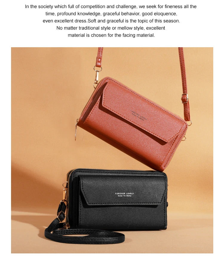 2023 New Crossbody Bag for Women Summer Small Market Simple One Shoulder Bag for Mobile Phone Double Layer Casual Small Body Bag