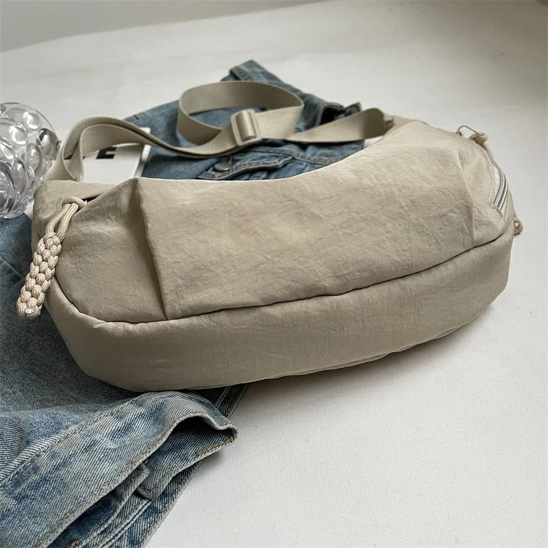 Nylon Fabric Shoulder Bag New High Capacity Women's Crossbody Messenger Bag Leisure Versatile Shoulder Hobos Bag