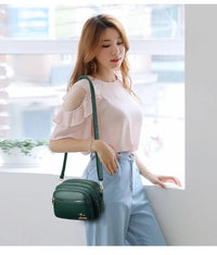 High Quality Soft Leather Purse Fashion Women Shoulder Messenger Bag Multi-pocket Wear-resistant Bag Luxury Ladies Handbag Sac