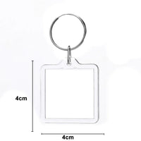 1/10pcs Transparent Photo Frame Keychain Tassels Snap-In Custom Insert Photo Acrylic Blank Keyring Clear Blank Picture Pendant