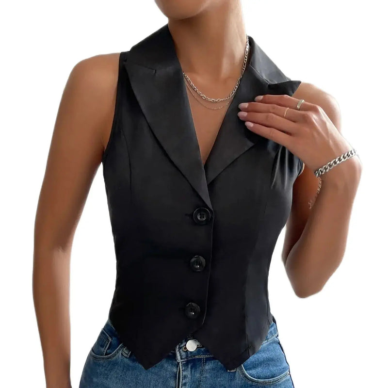 2024 spring new women's fashion Europe and the United States style casual slim vest vest vest