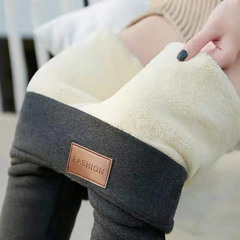 Women's High Waist Fleece Yoga Pants Thick Fluffy Inner Pants Soft Touch Material Tight Pants for Friends Family Lover Gift