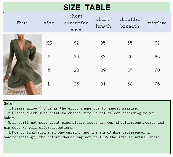 New for autumn/Winter 2024 Women Knit Slim Sexy Bodycon Dress V-Neck Long Sleeve Dress Solid Casual Midi Sweater Dress