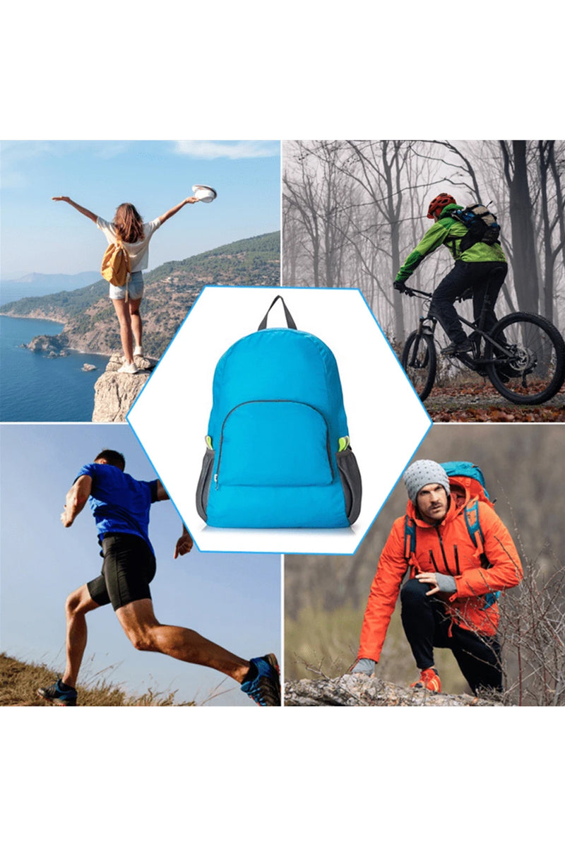 Light Blue Waterproof Ultra Light Foldable Backpack