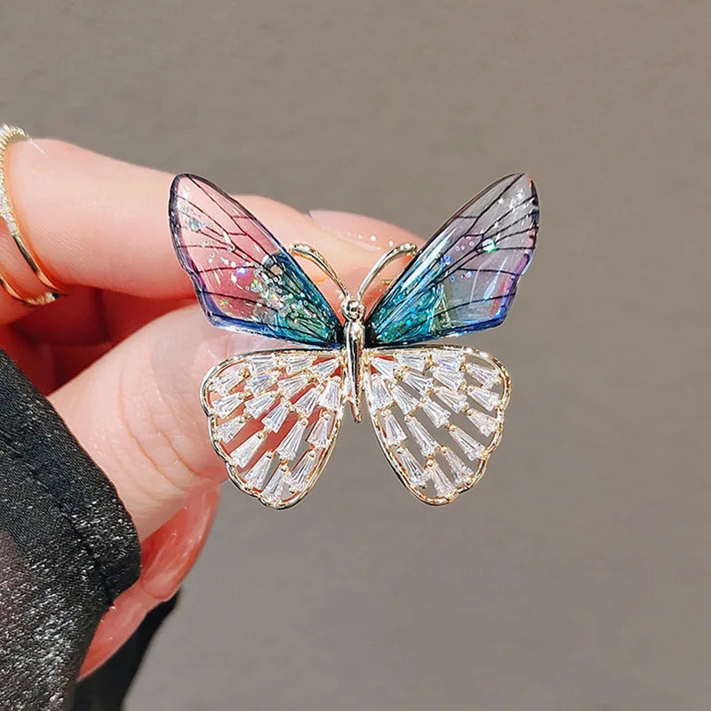 Trendy Faery Elf Butterfly Dragonfly Acrylic Brooches For Women Girls Multicolour Plastic Insect Birthday Party Daily Jewelry