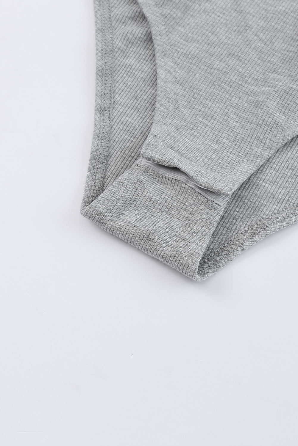 Gray Drop Shoulder Sleeve Oversize Bodysuit