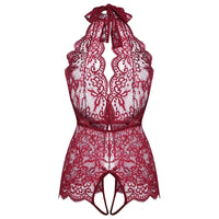 Sexy Open Bodysuit  Underwear For Women Lace Perspective Night Skirt Sex Costumes Erotic Lingerie  Corsets bra and panty set