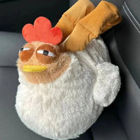 Internet celebrity big rooster plush handbag, cute large-capacity bag, creative fashion storage bag, personalized small bag