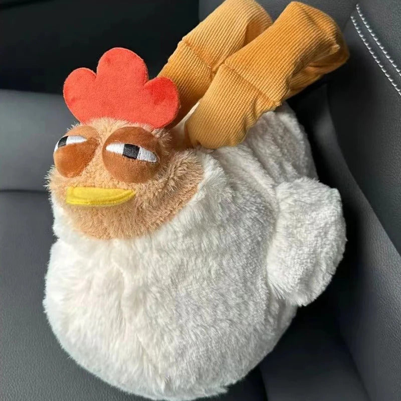 Internet celebrity big rooster plush handbag, cute large-capacity bag, creative fashion storage bag, personalized small bag