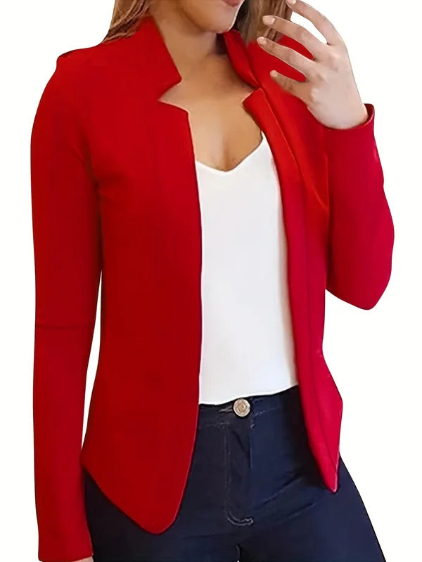 New Cross-Border Women's Wear, Pure Color Chigong Small Suit Cardigan Formal Jacket