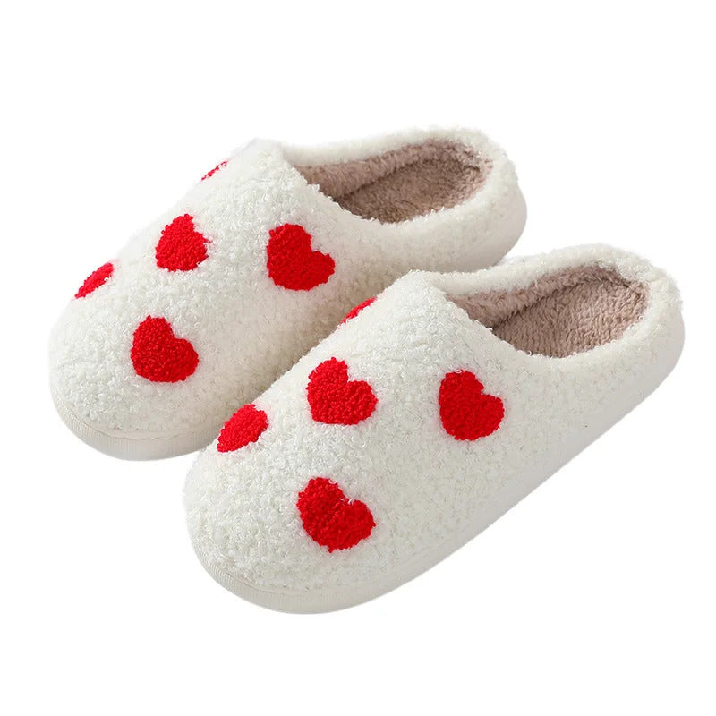 2024 Autumn Winter Family Fashion Slippers Women Home Warm Cartoon Flat Sandals Men Cute Non-slip Slides Couples Christmas Shoes