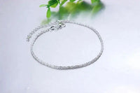 100% 925 Sterling Silver Snake Chain Pearls Anklets For Women Fashion Silver 925 Jewelry Wholesale DA387