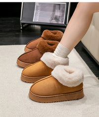 2024 High Quality of  Women's Fashion Snow Boots Fluffy Plush Faux Fur Soft Slippers Winter Indoor Comfortable Home men's Shoes