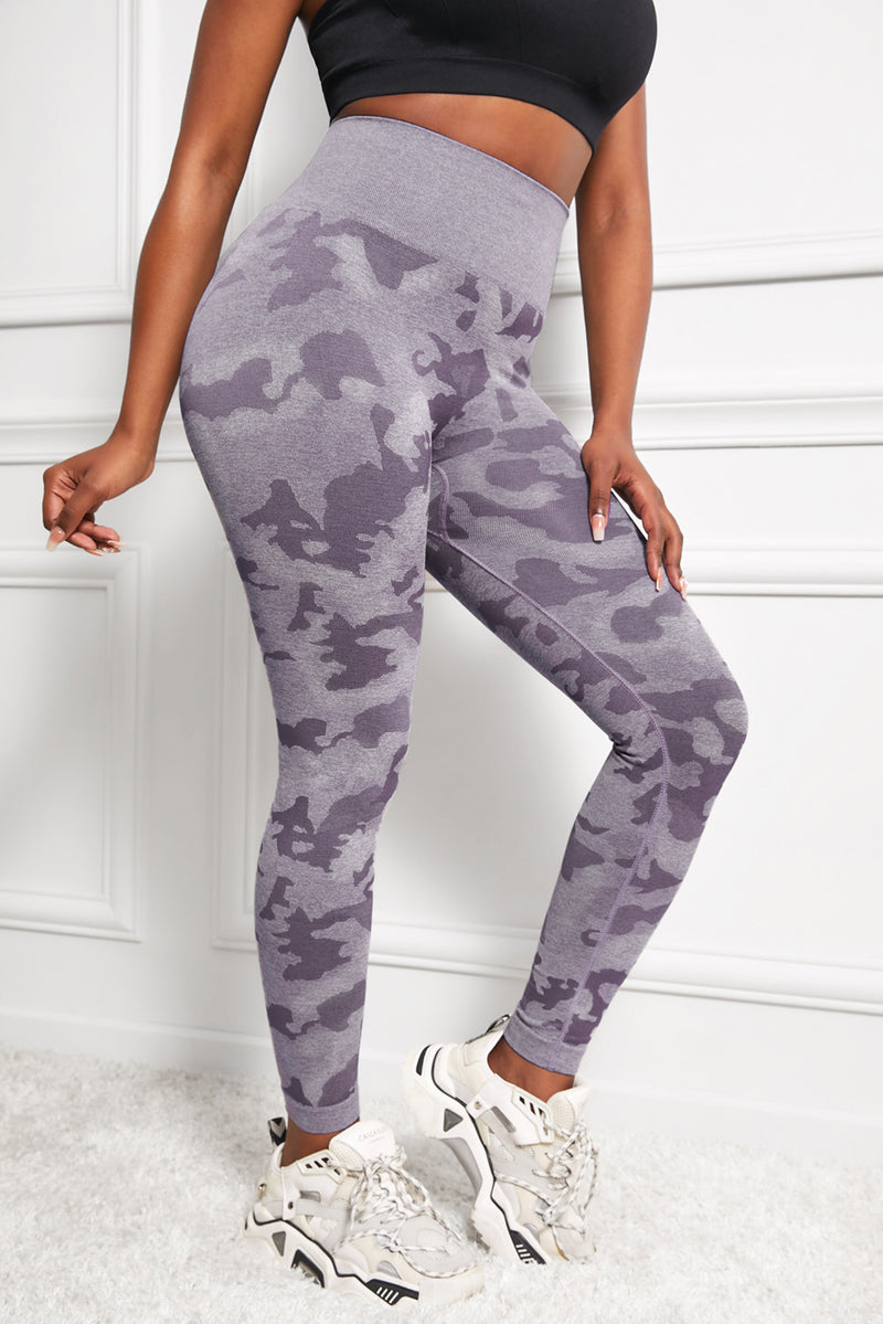 Seamless Camo Print Butt Lift High Waist Yoga Pants