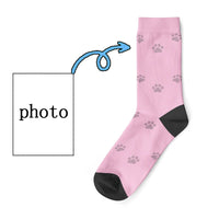 Custom Socks Cat 3D Print Men/Women Socks Casual Funny Novelty DIY Personalized Photo Logo Pet Long socks Gifts