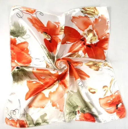 New spring and summer small silk scarf female silk wild professional small square towel 50.50cm