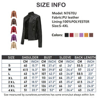 Leather coat  spring women leather jacket slim motorcycle clothing  Zipper fashion jackets and coats black high-quality clothing