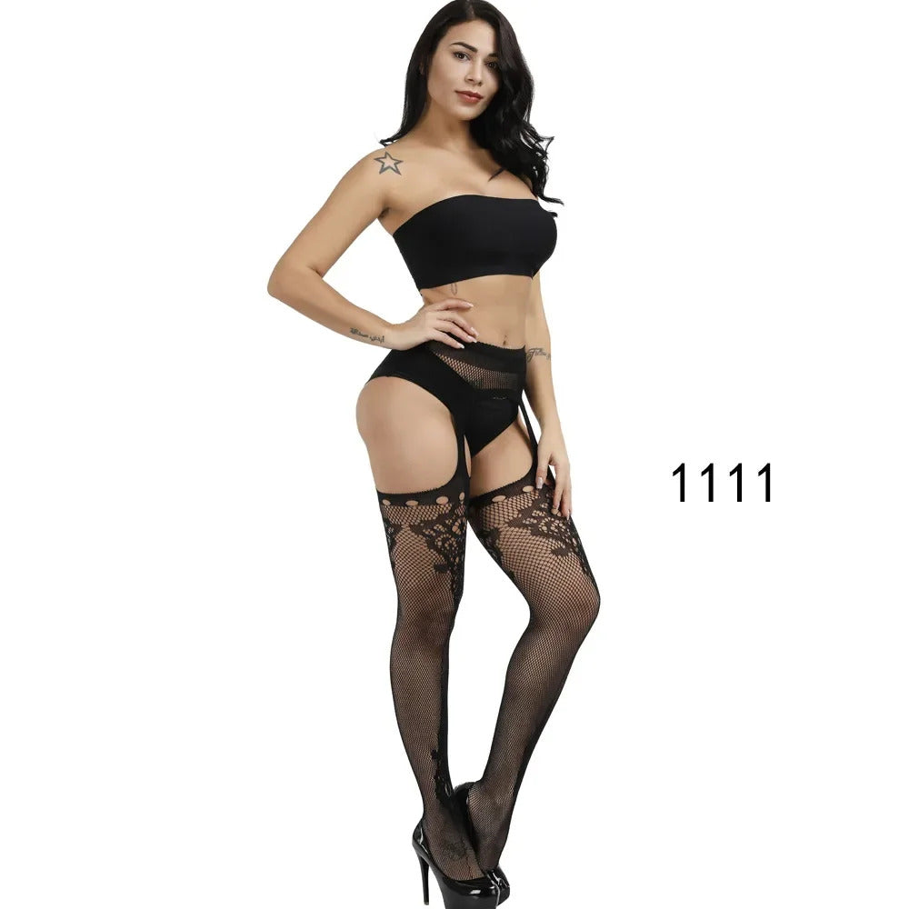 Comfort Lace Top Stockings Women's Sheer Thigh High Stockings Nylons Hosiery Black Red White Transparent Classic Silk Stockings