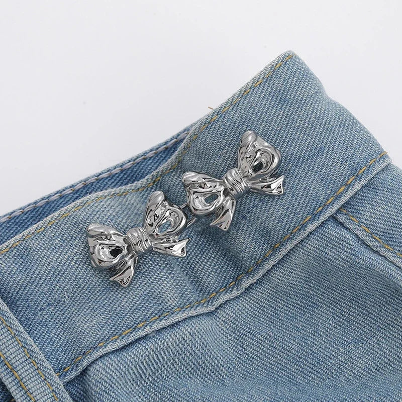 Removable Waist Tightening Buckle Invisible Snap Button Brooch Jewelry Jeans Pant Clothing Waist Buckle Waistband Adjust Tool