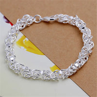 925 Sterling Silver Exquisite Solid Chain Bracelet Fashion Charm Women Men Solid Wedding Cute Simple Models Jewelry