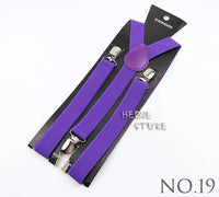 New Candy Color Adjustable Suspenders Elastic Leather Y-Back Braces Straps For Men Women Kids Pants Shirt Girl Skirt Accessories