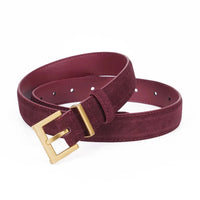 New Luxury Double Genuine Leather Belt for Women Jeans Casual Dress Square Alloy Buckle Ladies Trendy Belts Fashion Waistband