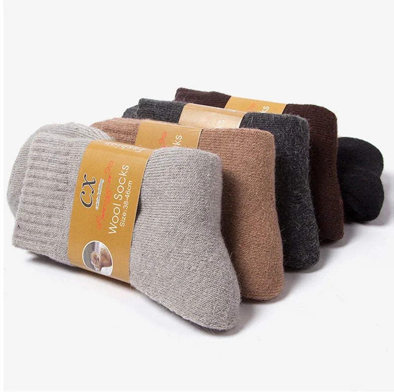 1 Pairs Winter Warm Women Socks Merino Wool Men Super Thicker Solid  Against Cold Thermal Plush Thick Snow Terry Socks