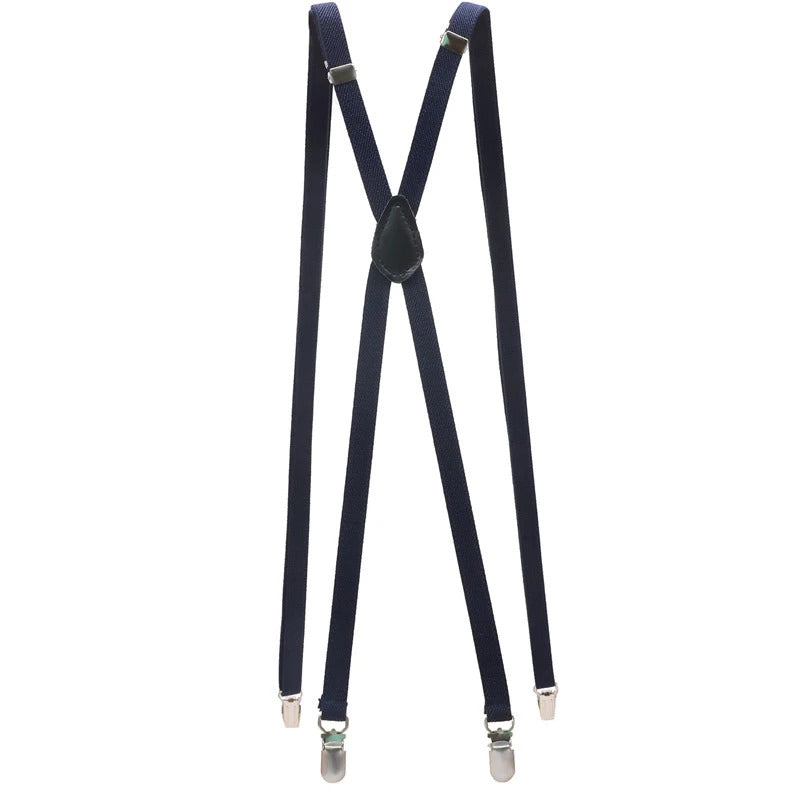 1cm Skinny Suspenders Women Mens Unisex Slim Thin Trouser Straps Adjustable Braces Clip-on Pants Suspenders Belt