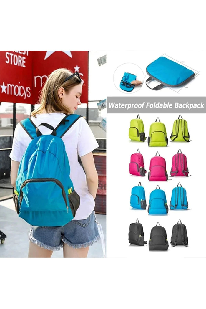 Light Blue Waterproof Ultra Light Foldable Backpack