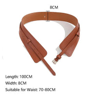 Girls Slimming Sweater Overcoat Belts For Women PU Leather Apparel Accessories Waistband Wide Belts Cummerbunds Waist Belt