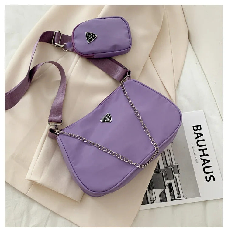 New Simple Small Crossbody Female Armpit Bags Solid Color Shoulder Bags Casual Bags Slanting Women's Bags Mother's Bags