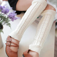 New Japanese Lolita Sweet Girl Leg Warmer Knit Socks Wool Ball Knitted Foot Cover Cosplay Women Autumn Winter Heap Heap Socks