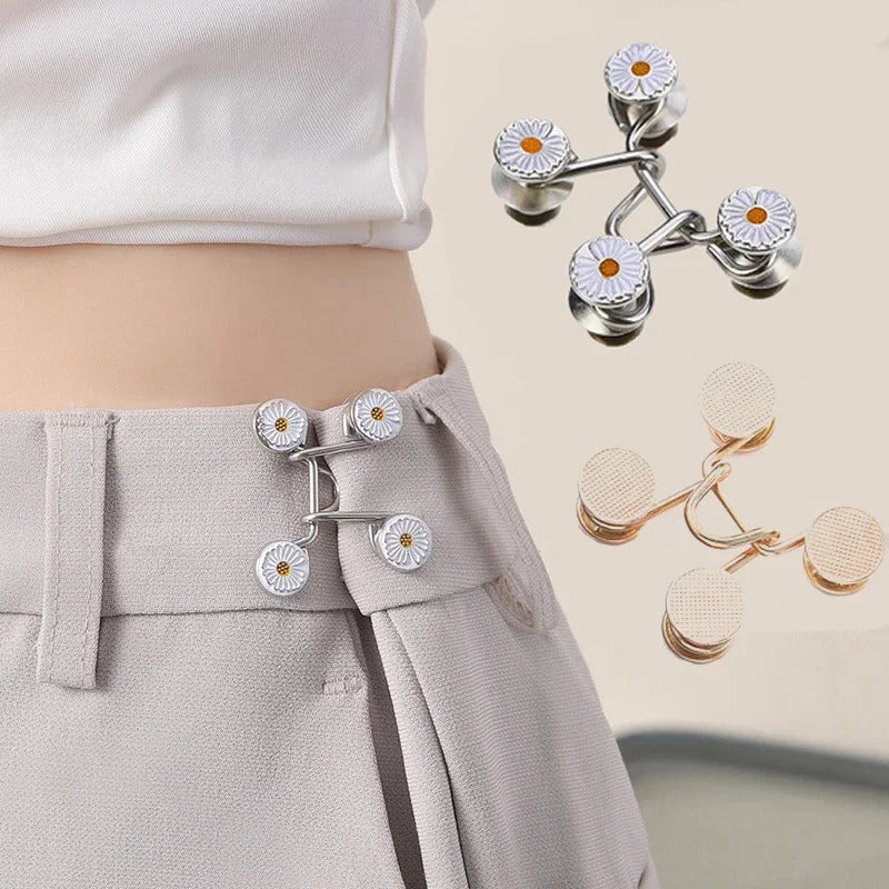 Women's Brooch Set Tighten Waist Brooches for Women Skirt Pants Jeans Adjustable Waist Clip Metal Pins Clothing Accessories