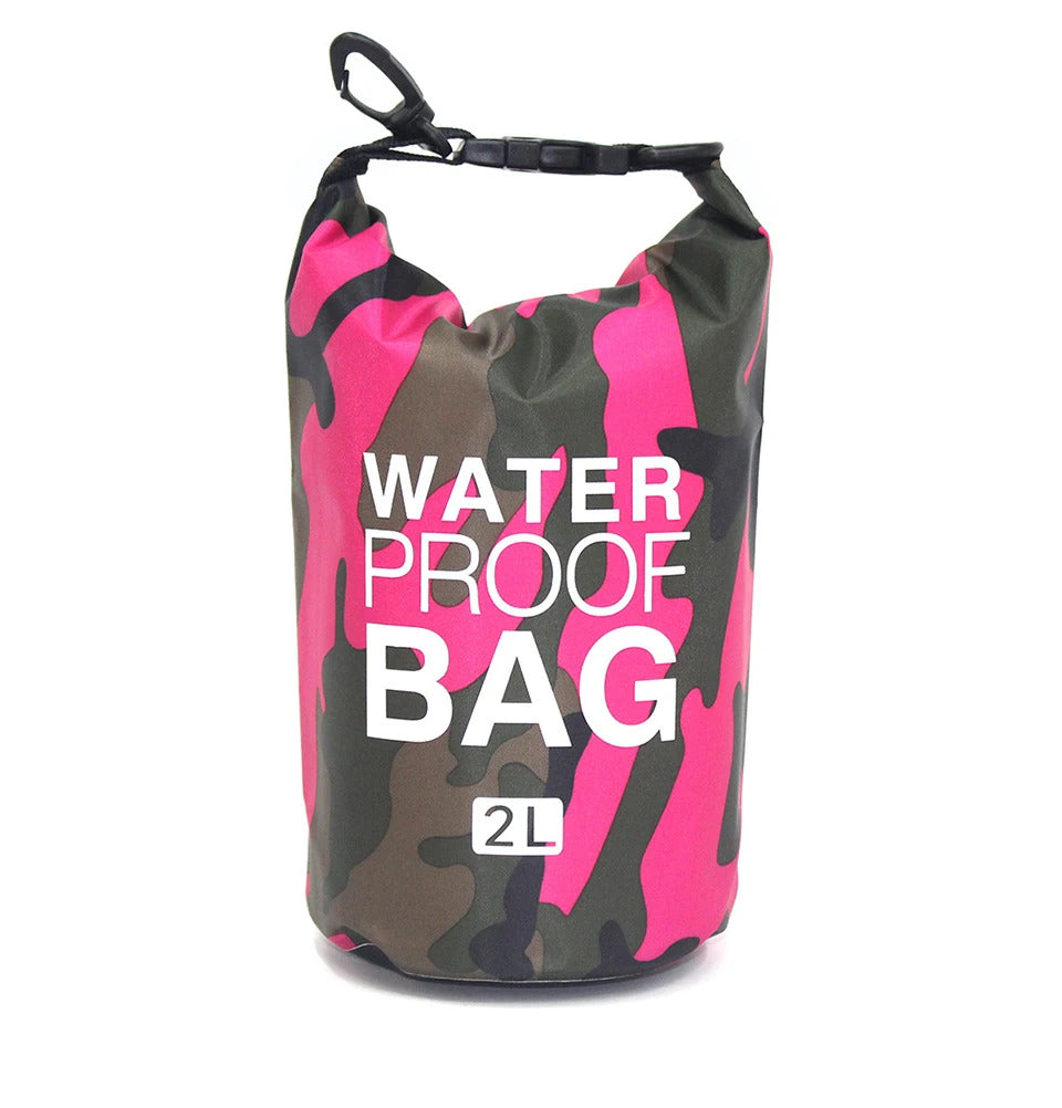 2/5/10/15/30L Outdoor Camouflage Waterproof Dry Bags Portable Rafting Diving Dry Bag Sack PVC Swimming Bags for River Trekking