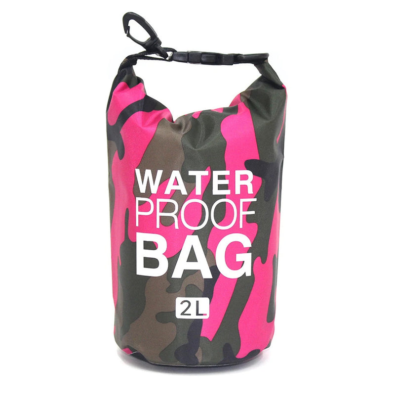 2/5/10/15/30L Outdoor Camouflage Waterproof Dry Bags Portable Rafting Diving Dry Bag Sack PVC Swimming Bags for River Trekking