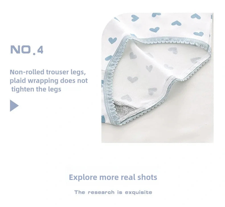 5pcs Heart Plaid Print Briefs Comfy Cute Bow Intimates Panties Women's Lingerie Underwear