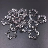 10Pcs 30mm Acrylic Transparent Hollow Star Loose Beads DIY Jewelry Pendant Keychain Windbell Handmade Fashion Accessories