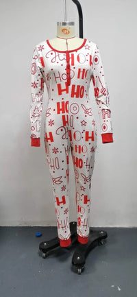 Christmas Women Household Pajama Sets Romper Sleeping Jumpsuit Long Sleeve Cotton Xmas Sleep Wear Home Wear